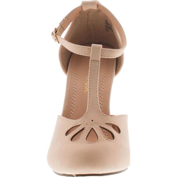 Chase & Chloe Kimmy-36 Nude Nubuck Womens pumps-shoes 9 NEW - Picture 2 of 2